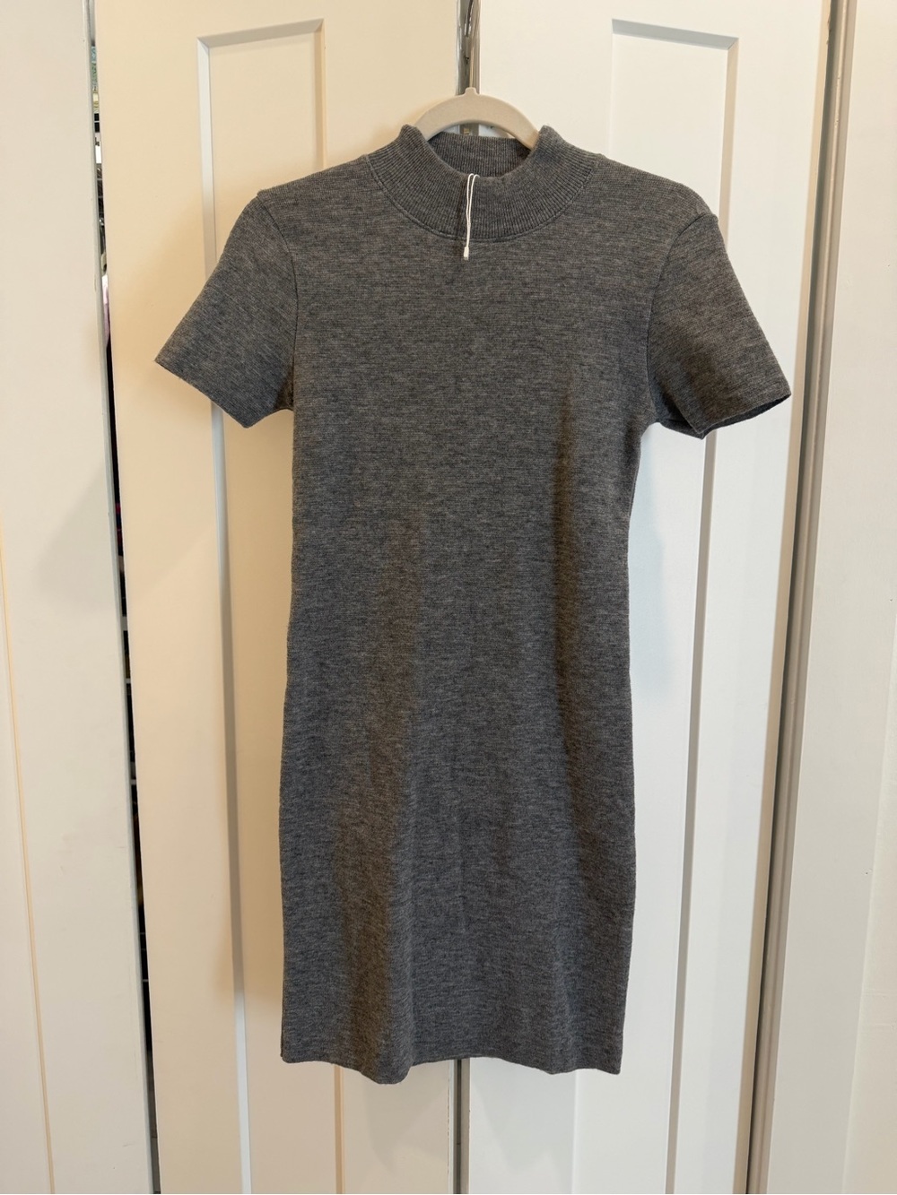 Zara Gray Short Sleeve Knit Dress